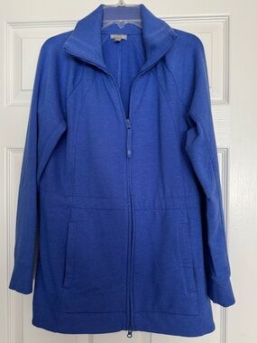 T by Talbots Women’s Zip-Front Royal Blue Jacket, Size S